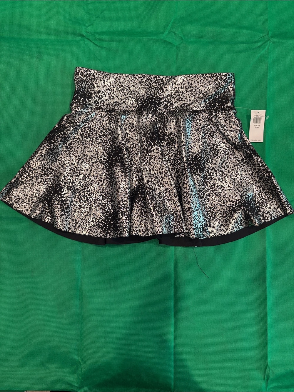 Old Navy Black and White Metallic Speckled Girls Skirt